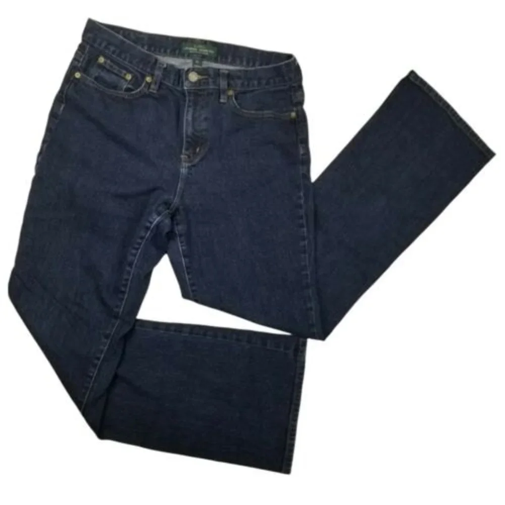Polo Ralph Lauren Womens Sz 10 Boot Cut Jeans Blue Mid Rise Dark Wash W32 L29.5 - Picture 4 of 12